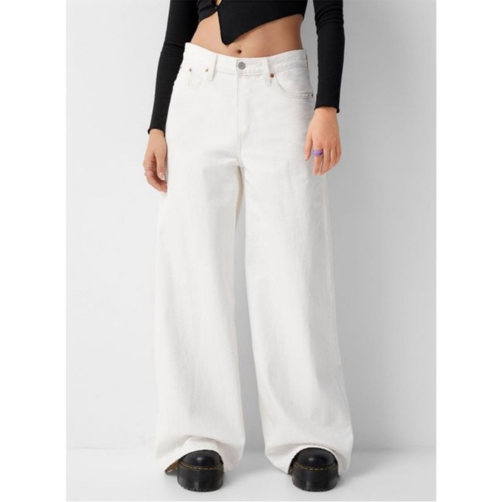 Levi's XL Flood High Rise Wide Leg Jeans White Size 29 - Picture 17 of 17
